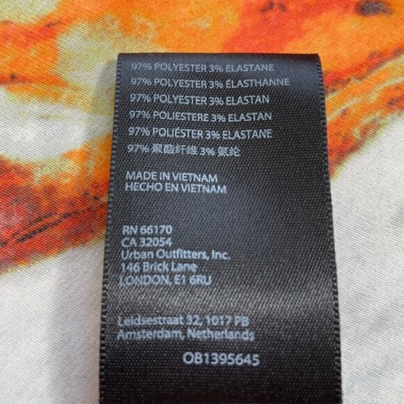 URBAN OUTFITTERS Pretty Please Silky Cut Out Mini Dress in Warm Toned Marble NWT - Picture 8 of 9